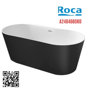 Bồn tắm đặt sàn 1.6m Ba Lan Raina Roca A2484660K0 (trắng đen)  