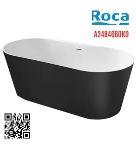 Bồn tắm đặt sàn 1.6m Ba Lan Raina Roca A2484660K0 (trắng đen)  