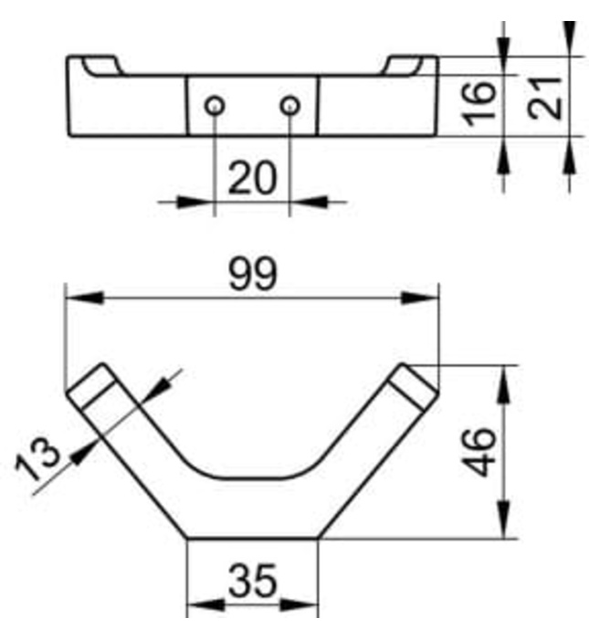 Móc khăn đôi Edition 11 Keuco 11115010000