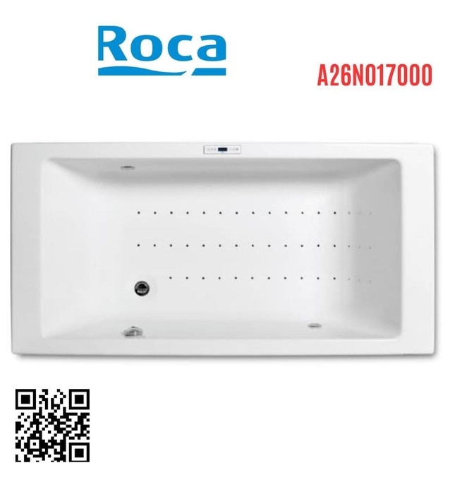 Bồn tắm xây massage 1.8m Tây Ban Nha Vythos Roca A26N017000