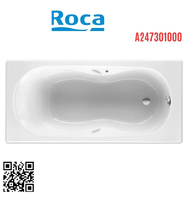 Bồn tắm xây hình chữ nhật 1.6m Levante Roca A247301000