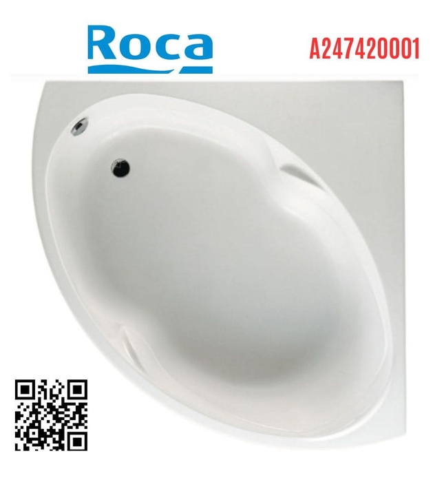 Bồn tắm xây đăt góc massage 1.3m Genova Roca A247420001