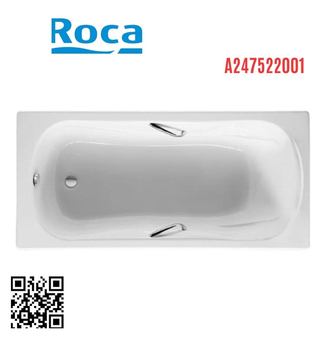 Bồn tắm xây 1.7m có tay vịn Miami Roca A247522001