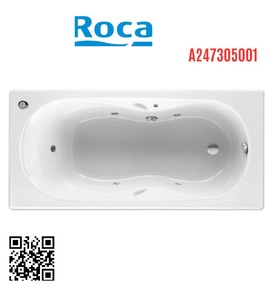 Bồn tắm xây massage 1.6m Tây Ban Nha Levante Roca A247305001