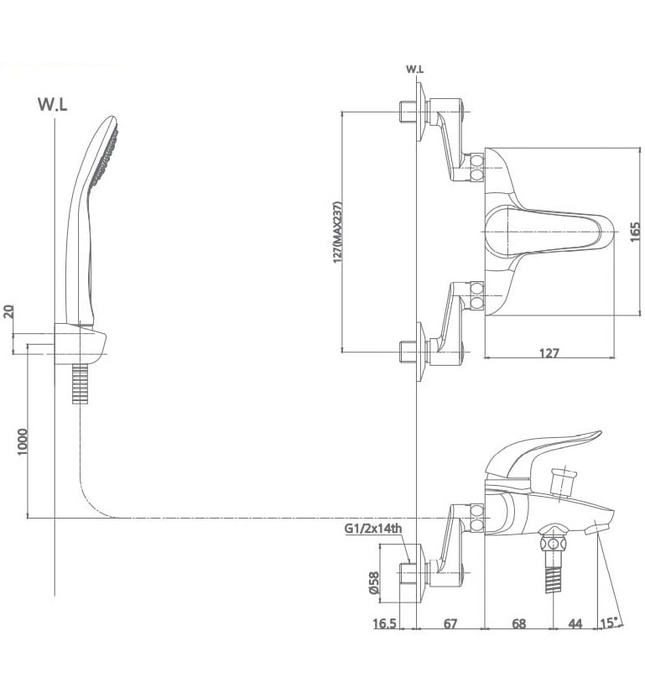 Sen tắm nóng lạnh Mirolin MK550-H150