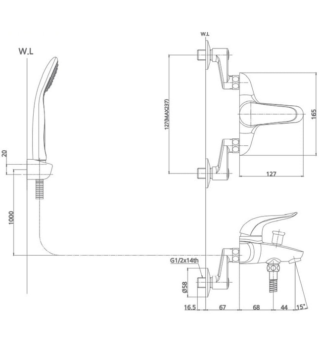 Sen tắm nóng lạnh Mirolin MK550-HS020