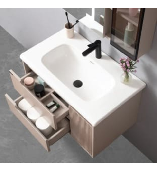 Bộ tủ chậu cao cấp đèn Led Mowoen MW2820-80PVC