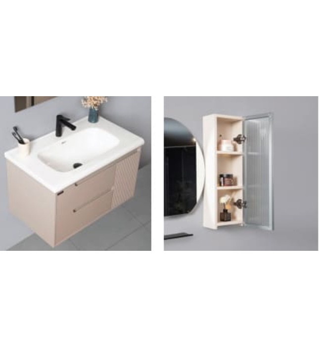 Bộ tủ chậu cao cấp đèn Led Mowoen MW2821-80PVC 