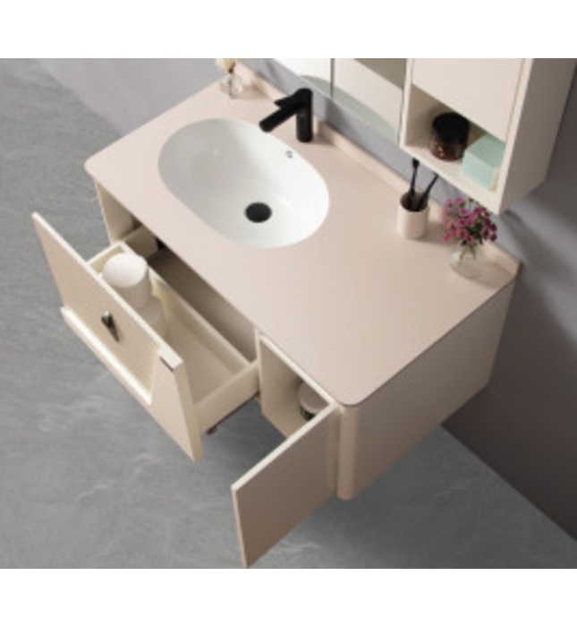 Bộ tủ chậu cao cấp đèn Led Mowoen MW2868-100PVC 