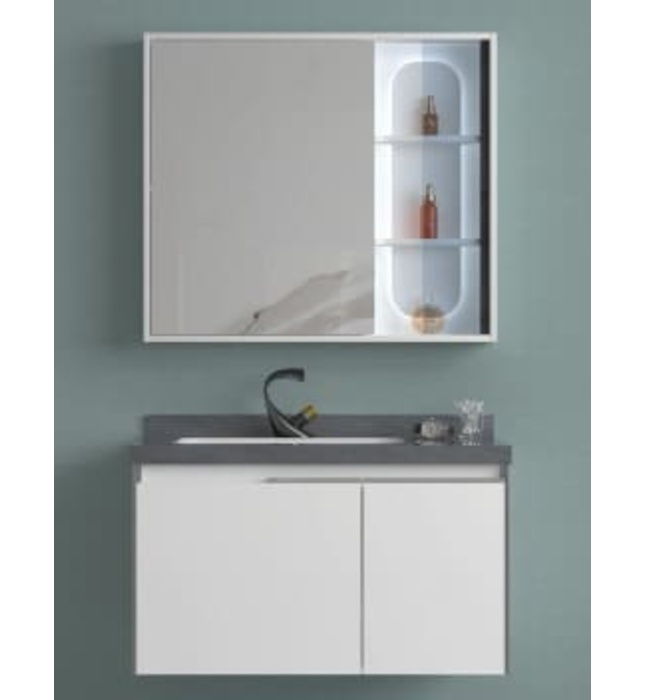 Bộ tủ chậu cao cấp đèn Led Mowoen MW6631-60SB 