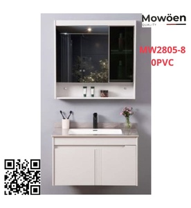 Bộ tủ chậu cao cấp đèn Led Mowoen MW2805-80PVC