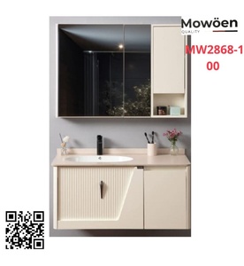 Bộ tủ chậu cao cấp đèn Led Mowoen MW2868-100PVC 