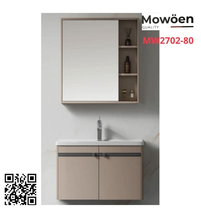 Bộ tủ chậu cao cấp đèn Led Mowoen MW2702-80 
