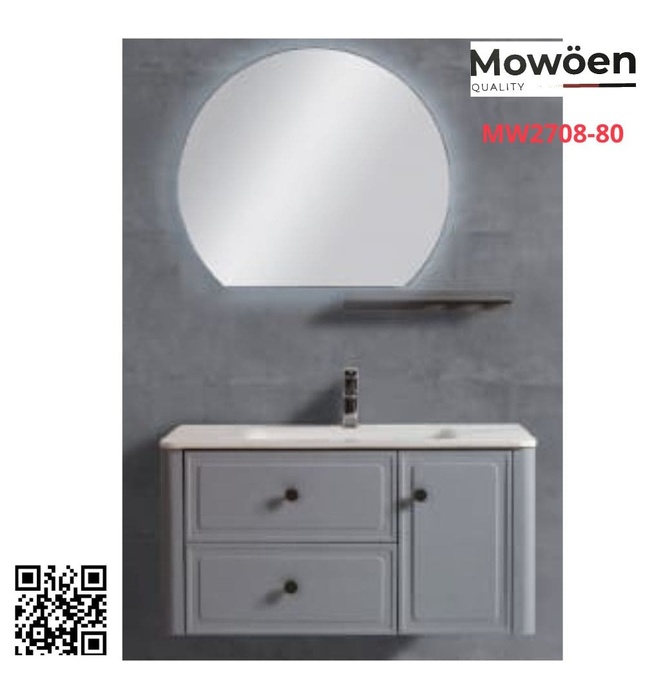 Bộ tủ chậu cao cấp đèn Led Mowoen MW2708-80
