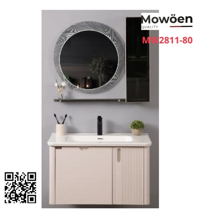 Bộ tủ chậu cao cấp đèn Led Mowoen MW2811-80