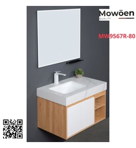 Bộ tủ chậu cao cấp đèn Led Mowoen MW9567R-80