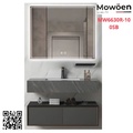 Bộ tủ chậu cao cấp đèn Led Mowoen MW6630R-100SB 