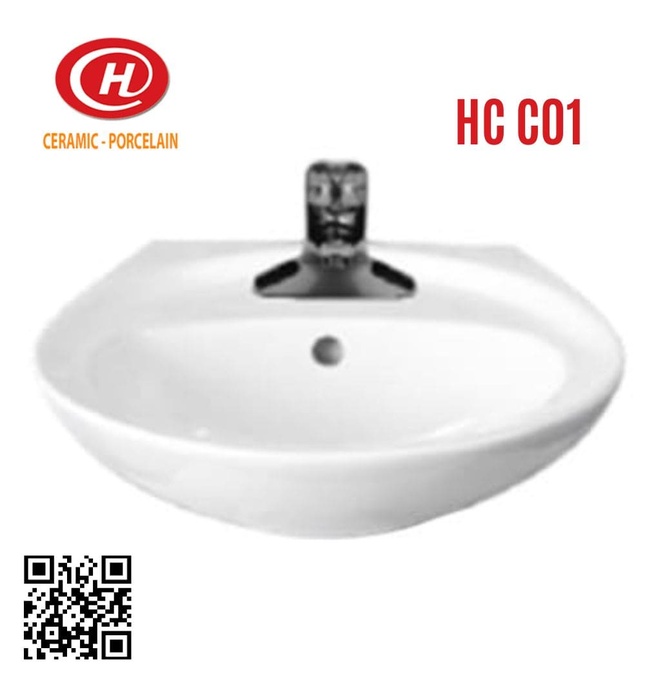 Chậu rửa lavabo treo tường Hảo Cảnh HC C01