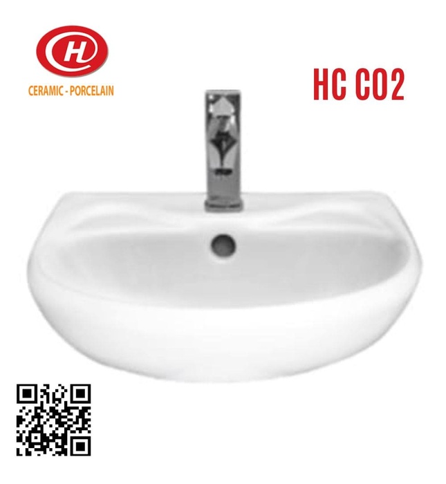 Chậu rửa lavabo treo tường Hảo Cảnh HC C02