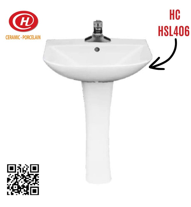 Chậu rửa lavabo treo tường Hảo Cảnh HC HSL406
