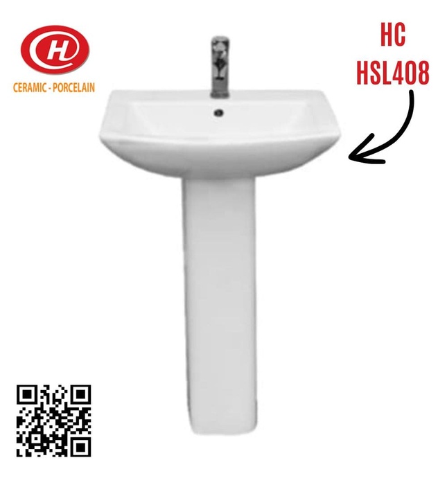 Chậu rửa lavabo treo tường Hảo Cảnh HC HSL408