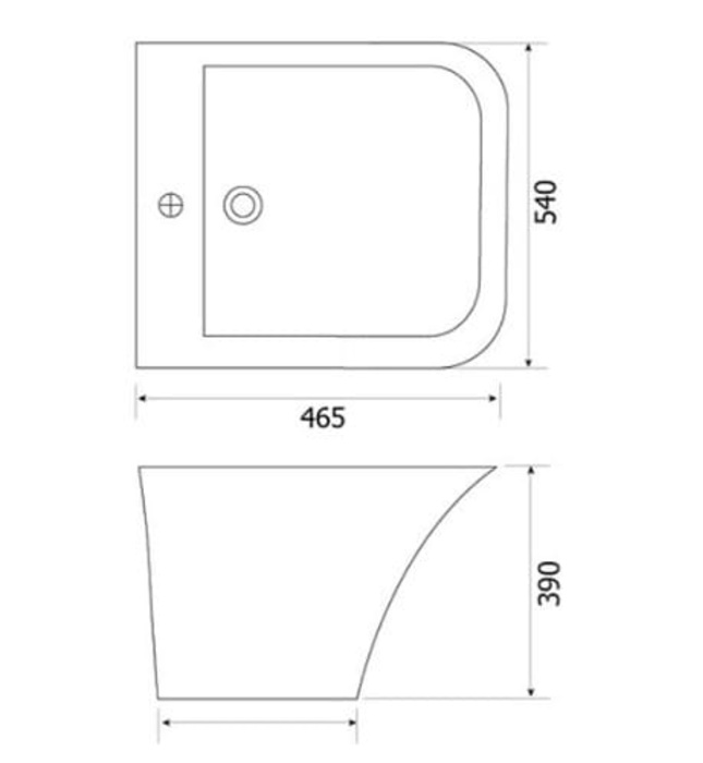 Chậu treo tường liền chân Hảo Cảnh HC HSL4200