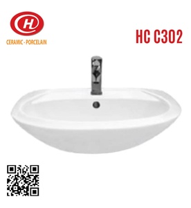 Chậu rửa lavabo treo tường Hảo Cảnh HC C302