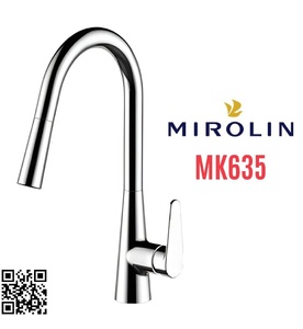 Vòi rửa bát nóng lạnh dây rút Mirolin MK635