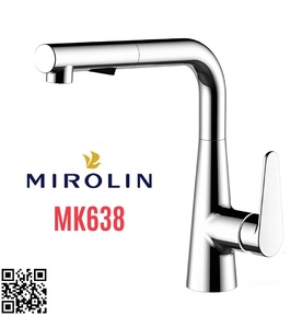 Vòi rửa bát nóng lạnh dây rút Mirolin MK638