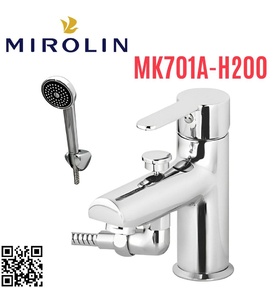 Vòi chậu rửa mặt nóng lạnh liền sen Mirolin MK701A-H200