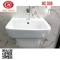 Chậu treo tường liền chân Hảo Cảnh HC C308
