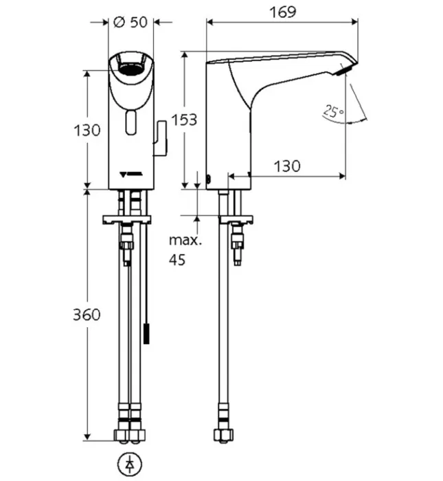 Vòi Lavabo Cảm Ứng Nóng Lạnh SCHELL Xeris E 002220699