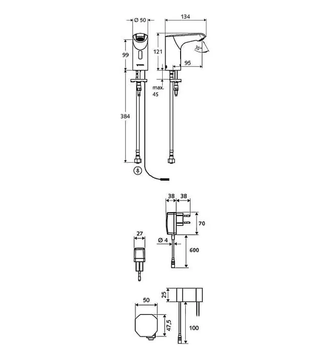 Vòi Lavabo Cảm Ứng Lạnh SCHELL Seris 012080699