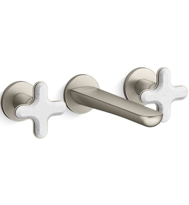 Vòi chậu rửa mặt 3 chân âm tường Chrome Kallista P32076-WC-CP