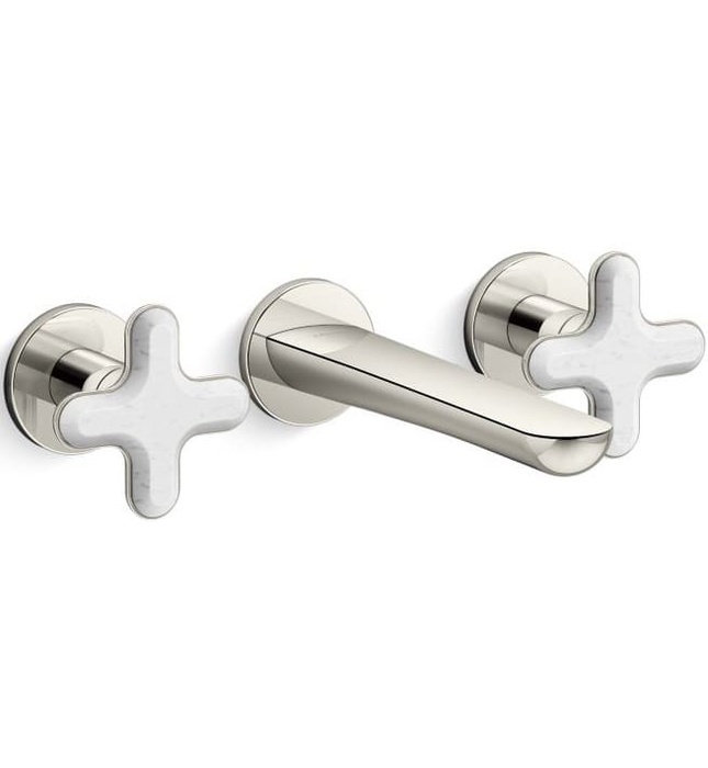 Vòi chậu rửa mặt 3 chân âm tường Chrome Kallista P32076-WC-CP