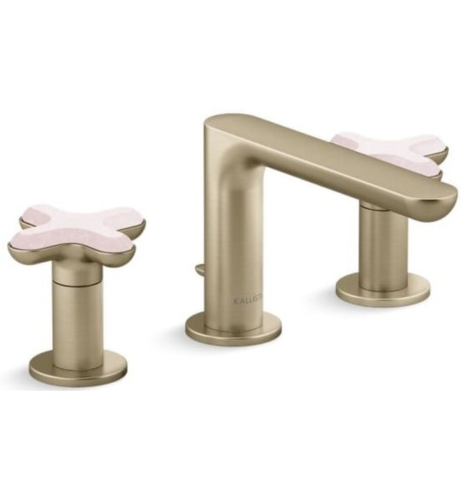 Vòi chậu rửa mặt nóng lạnh 3 chân Chrome Kallista P32704-RST-CP 