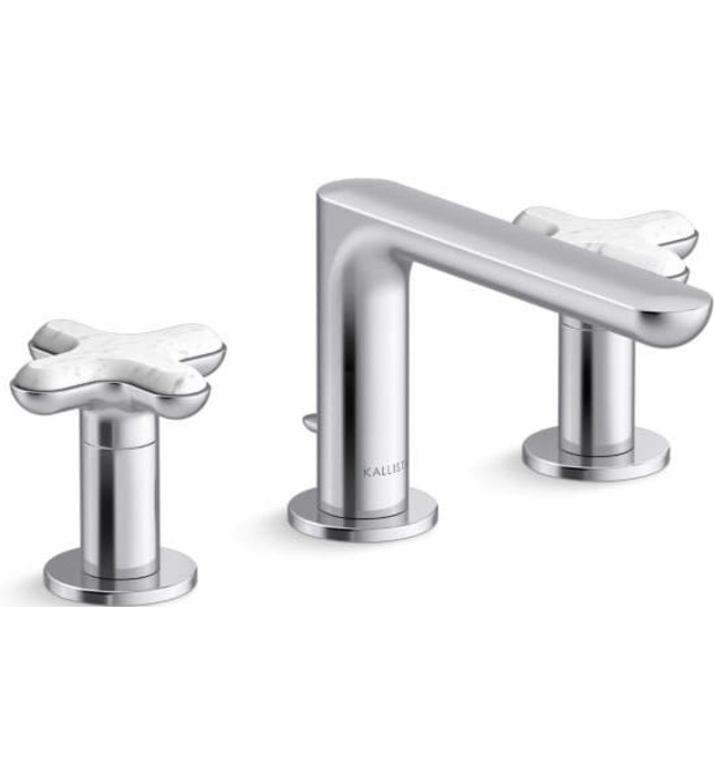 Vòi chậu rửa mặt nóng lạnh 3 chân Chrome Kallista P32704-WC-CP 
