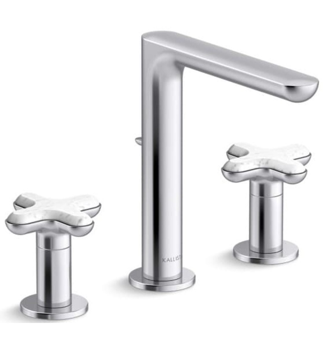 Vòi chậu rửa mặt nóng lạnh 3 chân Chrome Kallista P32705-WC-CP