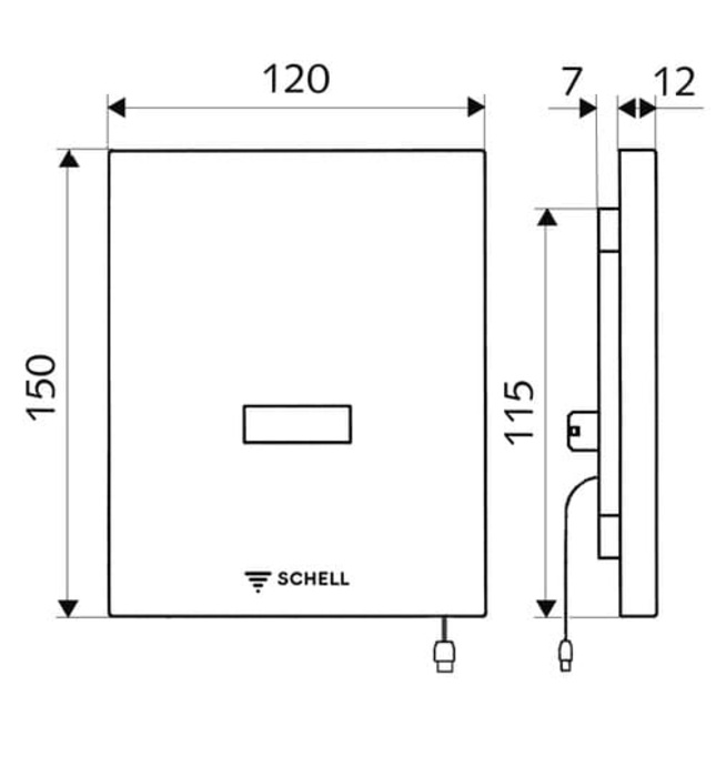 Mặt van xả tiếu cảm ứng Đức Edition Schell 028092899