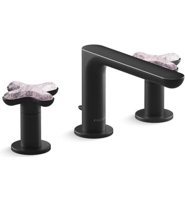 Vòi chậu rửa mặt nóng lạnh 3 chân vàng Kallista P32704-RST-BAF