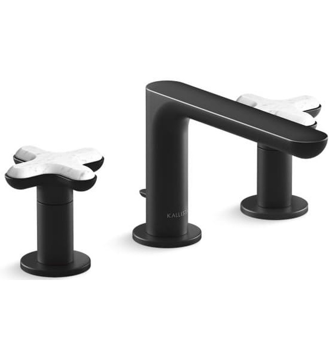 Vòi chậu rửa mặt nóng lạnh 3 chân Nickel Kallista P32704-WC-SN