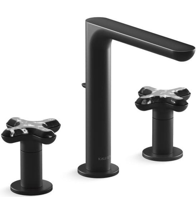 Vòi chậu rửa mặt nóng lạnh 3 chân Nickel Kallista P32705-JST-BN