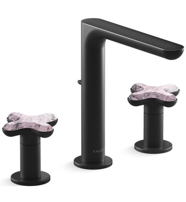 Vòi chậu rửa mặt nóng lạnh 3 chân Nickel Kallista P32705-RST-BN