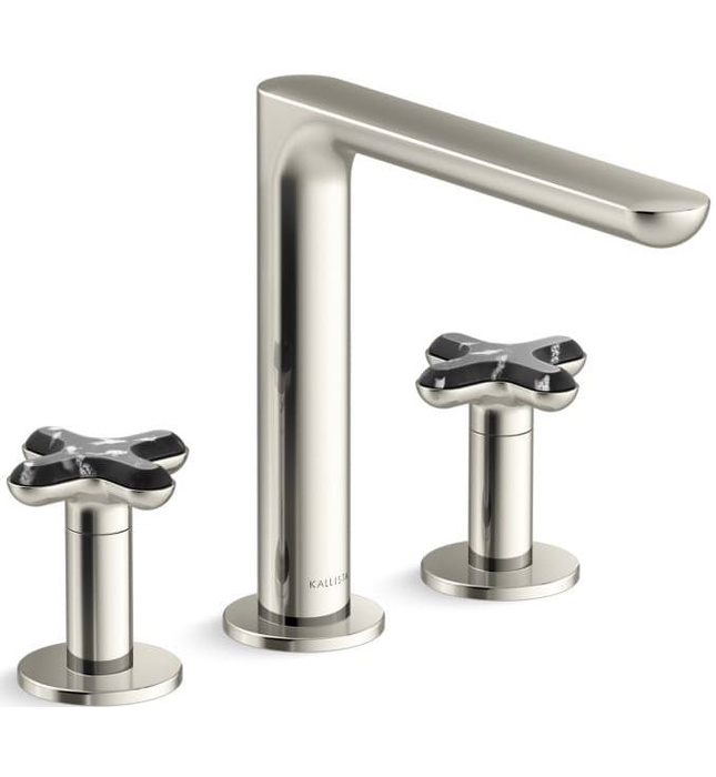 Vòi bồn tắm 3 chân nóng lạnh Nickel Kallista P32711-JST-BN