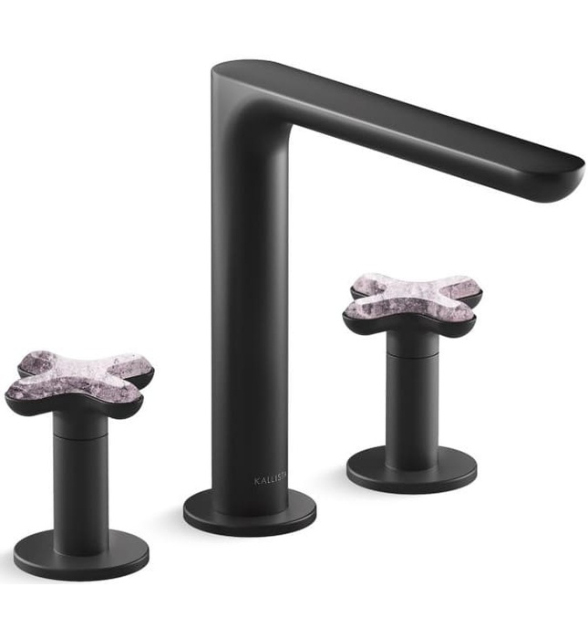 Vòi bồn tắm nóng lạnh 3 chân đen Kallista P32711-RST-BL