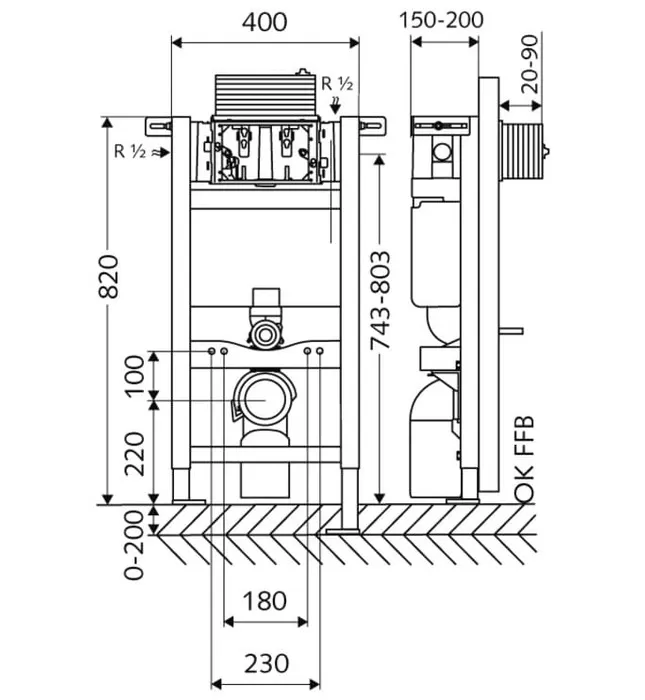 Thùng nước âm Montus (Kiểu C-N 80) Schell 030640099