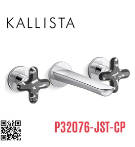 Vòi rửa mặt nóng lạnh 3 chân âm tường Chrome Kallista P32076-JST-CP