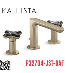 Vòi chậu rửa mặt nóng lạnh 3 chân Kallista P32704-JST-BAF