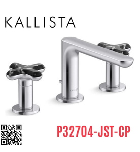 Vòi chậu rửa mặt nóng lạnh 3 chân Chrome Kallista P32704-JST-CP