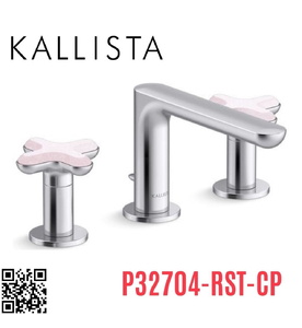 Vòi chậu rửa mặt nóng lạnh 3 chân Chrome Kallista P32704-RST-CP 